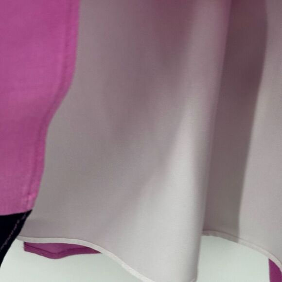 LILLY PULITZER Irene Pink/Navy Trim Crepe Scoop Neck Tank Dress - Picture 11 of 11